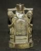 Chinese Bronze Sitz Geld Reichtum Yuanbao Gott Schatz Schüssel Männer Statue Antike Bild 4