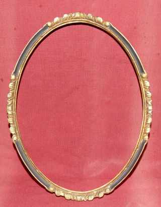 1900 Antiker Prunk Gold Holzrahmen 24 X 18 Bilderrahmen Goldverziert Barock Oval Bild