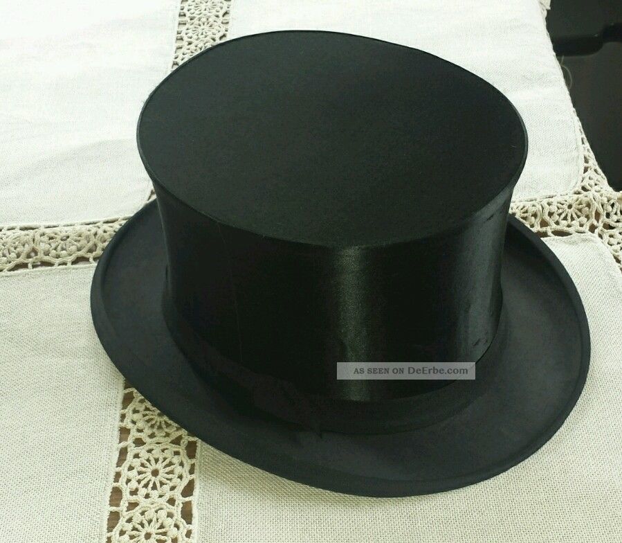 Antiker Zylinder Ateha Chapeau Claque Größe 57 Klapphut Accessoires Bild