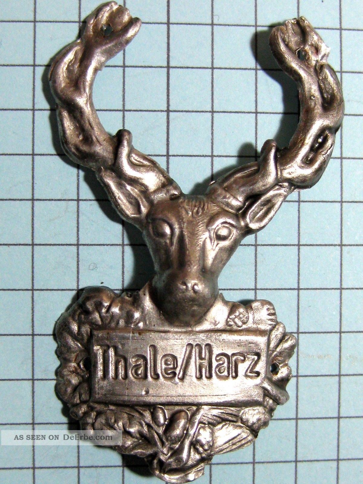 Prägebild Stocknagel Ehem.  Ddr A17 Thale Im Harz Mit Hirschgeweih Accessoires Bild