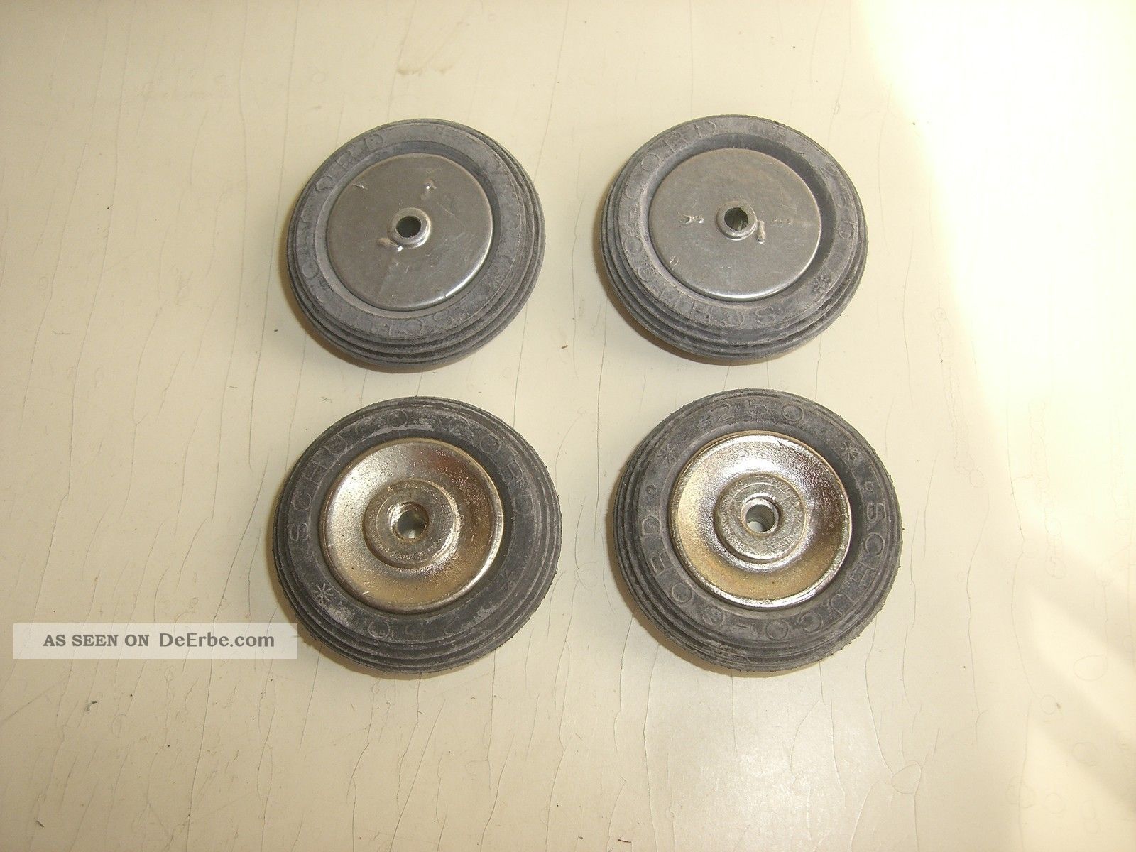 Z 563/ 4 Schuco Räder Aus Blech / Für Blechspielzeug Auto Akustico,  Examico Original, gefertigt 1945-1970 Bild