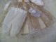 Alte Puppenkleidung Silkygoldlacy Dress Outfit Vintage Doll Clothes 30cm Girl Original, gefertigt vor 1970 Bild 1