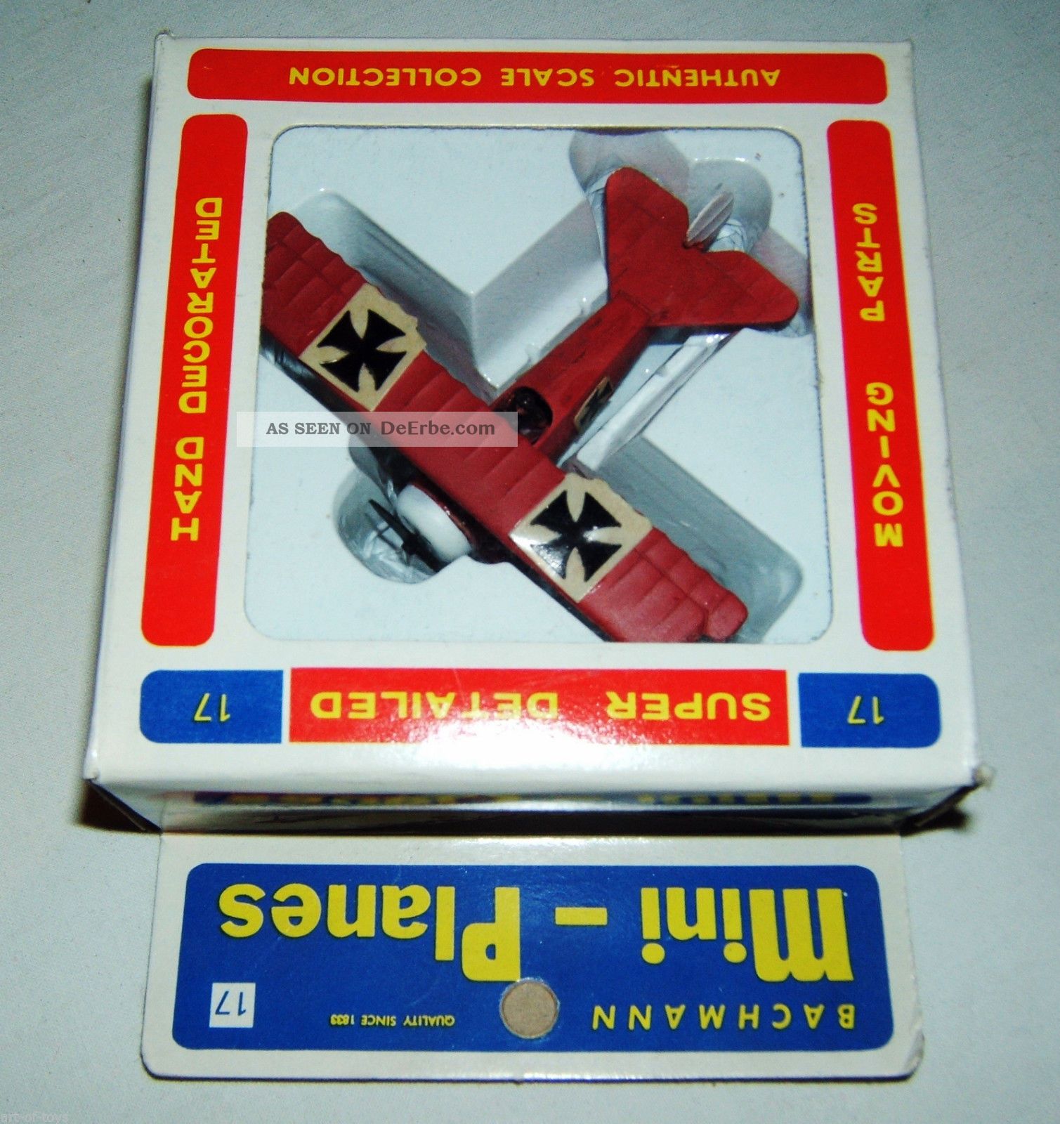 Bachmann,  Mini - Planes,  Fokker Dr - 1,  M 1:90,  Made In Hong Kong,  1970er J. ,  Mib Modellbau Bild