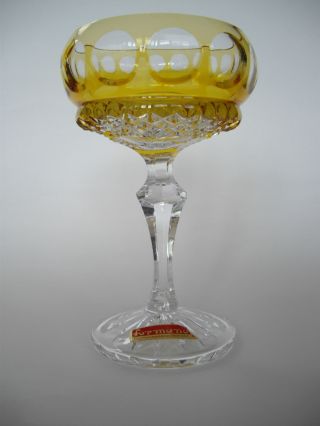 Formano Champagner/ Sekt /schale/ Glas/ Römer Bleikristall Goldgelb Bild