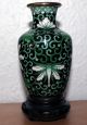 Cloisonne Vase China Carved Messing Old Chinese Floral Carving Figur Woodstand Asiatika: China Bild 3