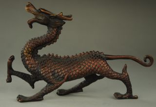 Chinese Zodiac Pure Bronze Myth Fengshui Dragon Head Statue Sculpture Bild