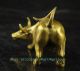Chinese Pure Bronze Copper Feng Shui Wealth Money Ox Bull Art Statue Ld04 Volkskunst Bild 4