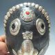 Chinese Old Hand - Carved Inlaid Shell Masks Miao Silver & Gemstone Volkskunst Bild 1