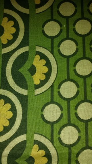 Vintage Bettwäsche 70er Jahre Stoff Nähen Bezug Kissen Blumen Gelb Grün Dawanda Bild
