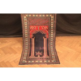 Edel Handgeknüpft Orient Buchara Jomut Gebets Teppich Carpet Tappeto 160x90cm Bild