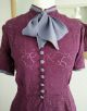 2.  Weltkrieg 30er 40er Antik Bluse 36 38 40 Shirt Lila Spitze Vintage S M Alt Kleidung Bild 1