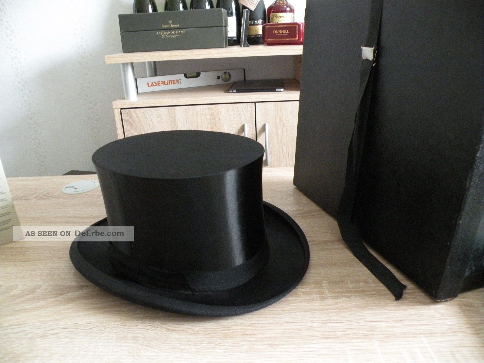 Zylinder Hut Chapeau Claque Klappzylinder Größe 59 Klapphut Gepflegter Accessoires Bild