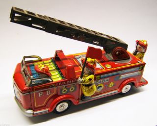 Tintoy,  Blechspielzeug,  Feuerwehr Fd 24670,  Friktion,  Nomura Toys,  Made In Japan Bild