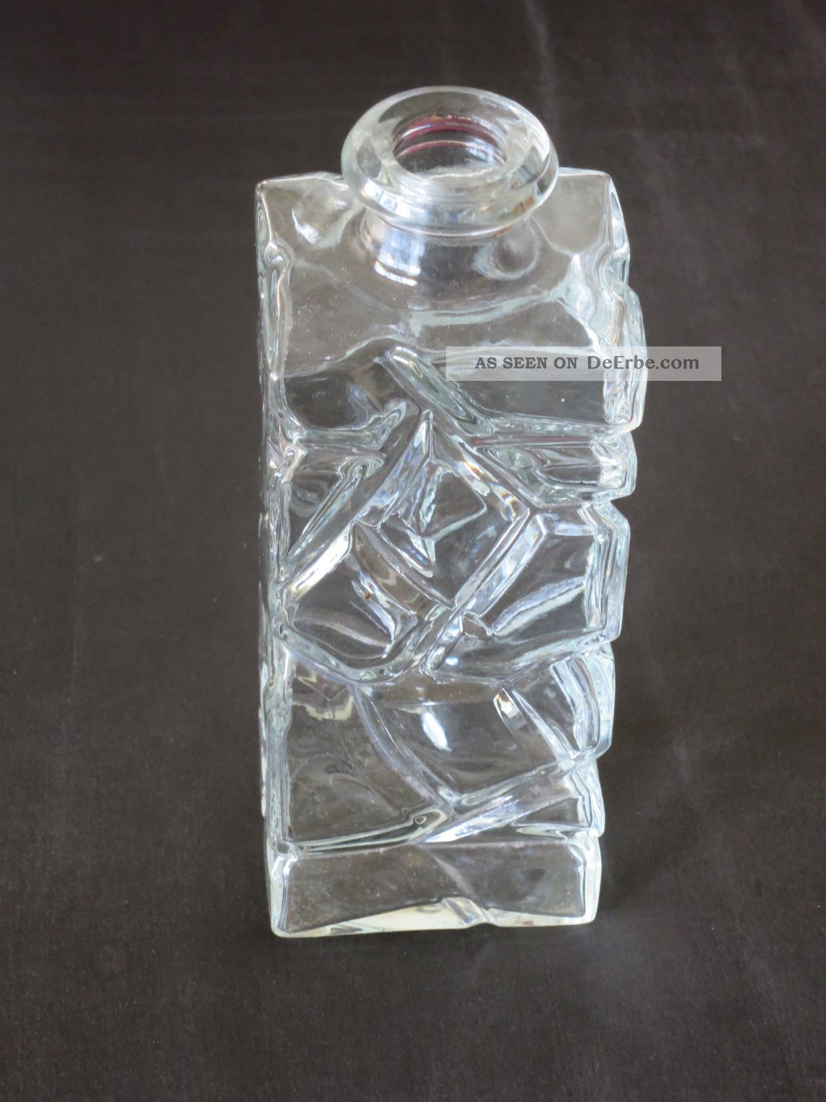 Design Glasflasche Mit Aufwändiger Verzierung - Korkenverschluss - Klar Glas & Kristall Bild