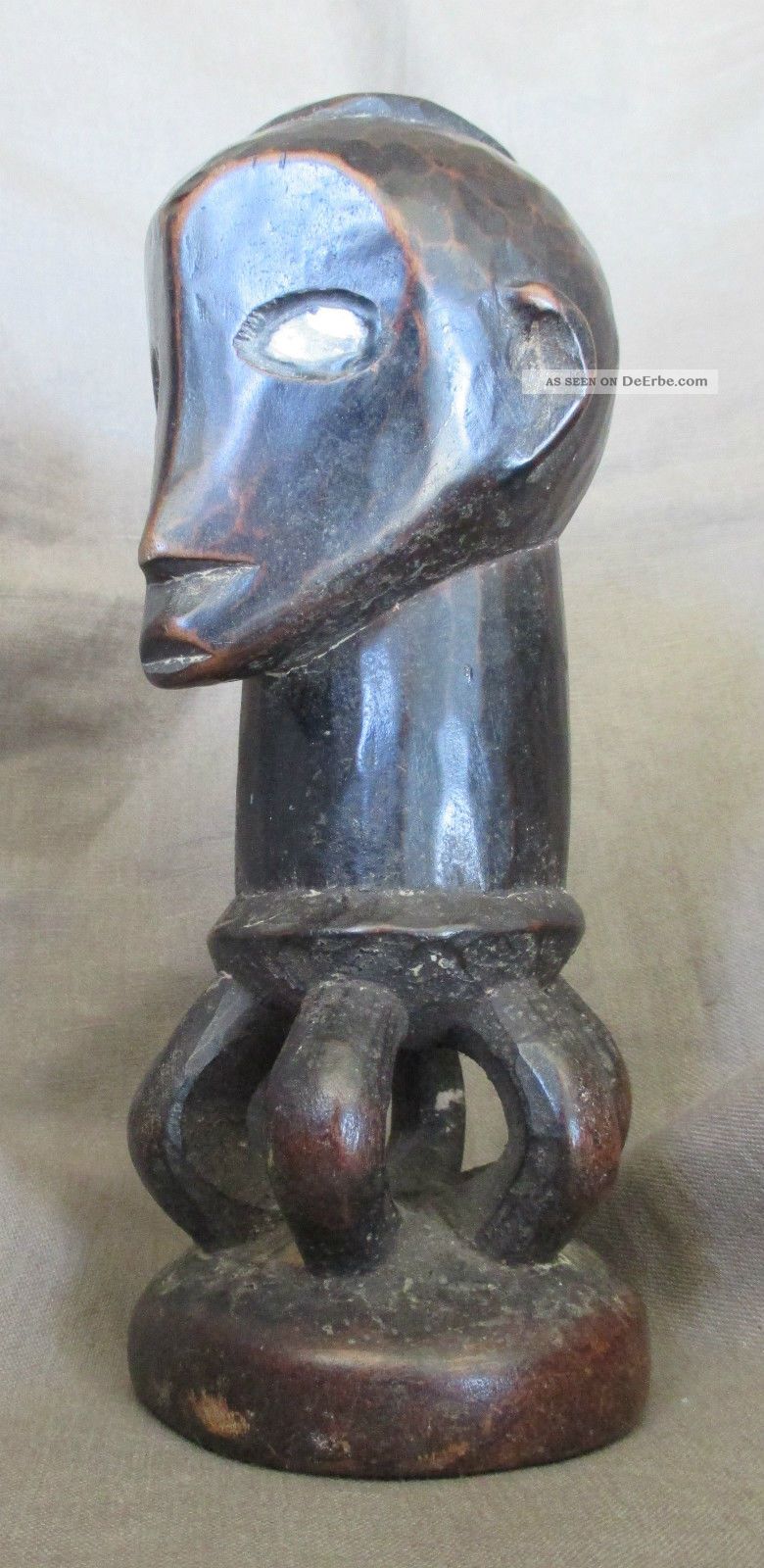 Rarität - Antike Fetisch - Halbfigur,  Holz Und Glass - Kongo - Um 1900 Afrika Bild