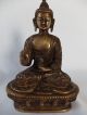 Buddha Statue Shakyamuni Messing/ Bronze Antik Stil Tibet Meditation Yoga Kunst Entstehungszeit nach 1945 Bild 5