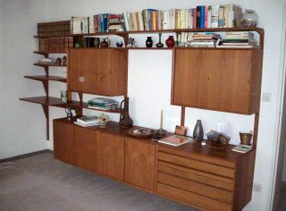 Teak Danish Design,  Regalwand,  Midcentury,  60s,  String Shelf,  Highboard Bild