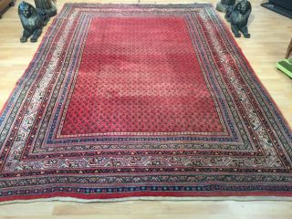 Sehr Schöne Alt Antik Handgeknüpftteppich Persisch Teppich 225 X 339 Cm Bild
