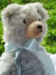 Alter Teddybär Bär Teddy Mit Glasaugen Seidenplüsch Ca.  42 Cm Groß Hellblau Stofftiere & Teddybären Bild 10