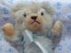 Alter Teddybär Bär Teddy Mit Glasaugen Seidenplüsch Ca.  42 Cm Groß Hellblau Stofftiere & Teddybären Bild 3