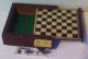 (ß) Gebrauchtes Kleines Kompl.  Reise - Schachspiel Aus Nachlass Gefertigt nach 1945 Bild 1