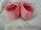 Alte Puppenkleidung Schuhe Vintage Peach Soft Shoes Lacy Socks 40cm Doll 51/2cm Original, gefertigt vor 1970 Bild 4
