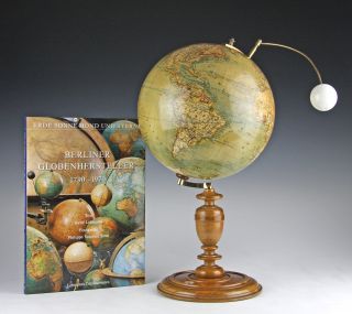 Seltener Globus Lunarium Heymann C.  1900 Mappemonde Rare Globe Globo Terraqueo Bild