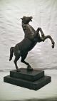 Alte Figur,  Skulptur,  Metall Pferd,  Hengst Auf Holz Sockel,  28 Cm,  1,  8 Kg,  Antik 1900-1949 Bild 4