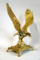 Adler Aar Messing Großer Adler Figur Standfigur Dekorativer Adler Höhe 26 Cm Gefertigt nach 1945 Bild 12