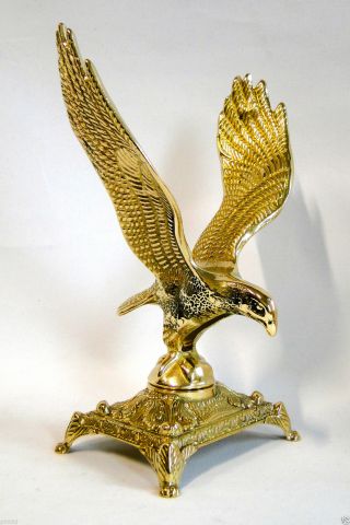 Adler Aar Messing Großer Adler Figur Standfigur Dekorativer Adler Höhe 26 Cm Bild