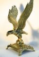 Adler Aar Messing Großer Adler Figur Standfigur Dekorativer Adler Höhe 26 Cm Gefertigt nach 1945 Bild 2