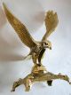 Adler Aar Messing Großer Adler Figur Standfigur Dekorativer Adler Höhe 26 Cm Gefertigt nach 1945 Bild 7