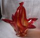 Murano Schale Glaschale Korb Henkelschale Rot Glas & Kristall Bild 2