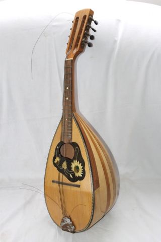 Uralte Holz Mandoline Bauch Mandoline Dekorativ Um 1930 /50 Bild