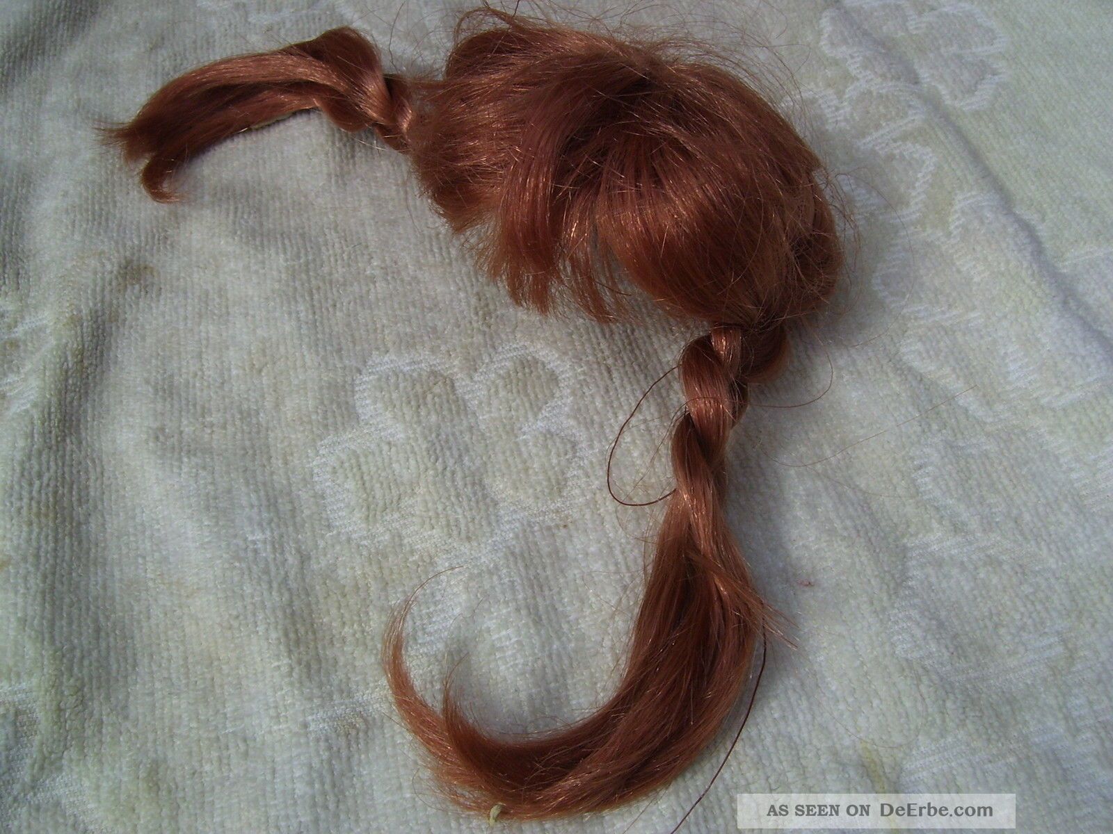 Alte Puppenteile Feuerrote Lang Haar Perücke Vintage Doll Hair Wig 20 Cm Girl Puppen & Zubehör Bild