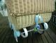 Antiker Puppenwagen Louis Schmetzer Kunstoffgeflecht Holz Korb Puppenwagen Bild 10