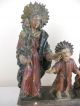 Alte Figurengruppe,  Hl.  Wandel,  Hl.  Familie,  Maria,  Josef,  Jesus,  Barock,  33 Cm Skulpturen & Kruzifixe Bild 2