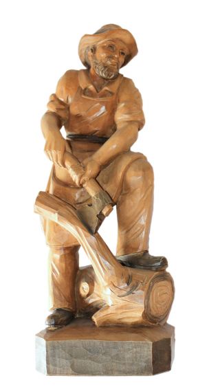 Holzschnitzfigur - Holzschnitzerei - Wood Carving - Woodchopper Bild