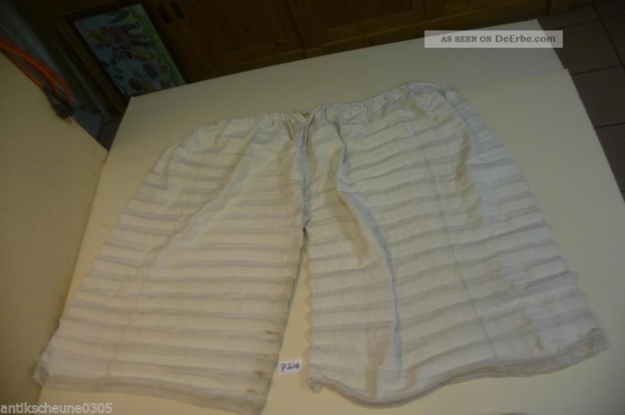 7356.  Alte Leinen Hose Tracht Unterkleidung Kleidung Bild