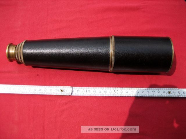 Altes Fernrohr Messing 94cm Teleskop Fernglas,  Schöne Patina Top Technik & Instrumente Bild