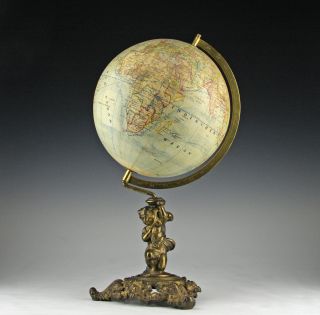 Seltener Globus Rare Globe Felkl C.  1885 Mappemonde Rare Globe Globo Terraqueo Bild