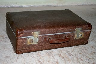 Vintage Reisekoffer Hartschale Koffer 55x33x17cm Schaufenster Oldtimer Deko Bild