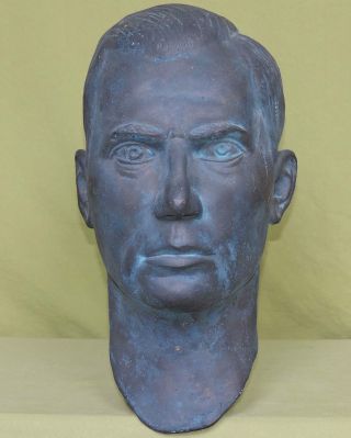 Schwerer Kopf Aus Messing - Bronze Aus Früher Ddr - 45 Cm Bild