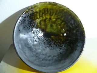 Alter Japanischer Chawan - Teeschale Mit Eisenglasur Bild