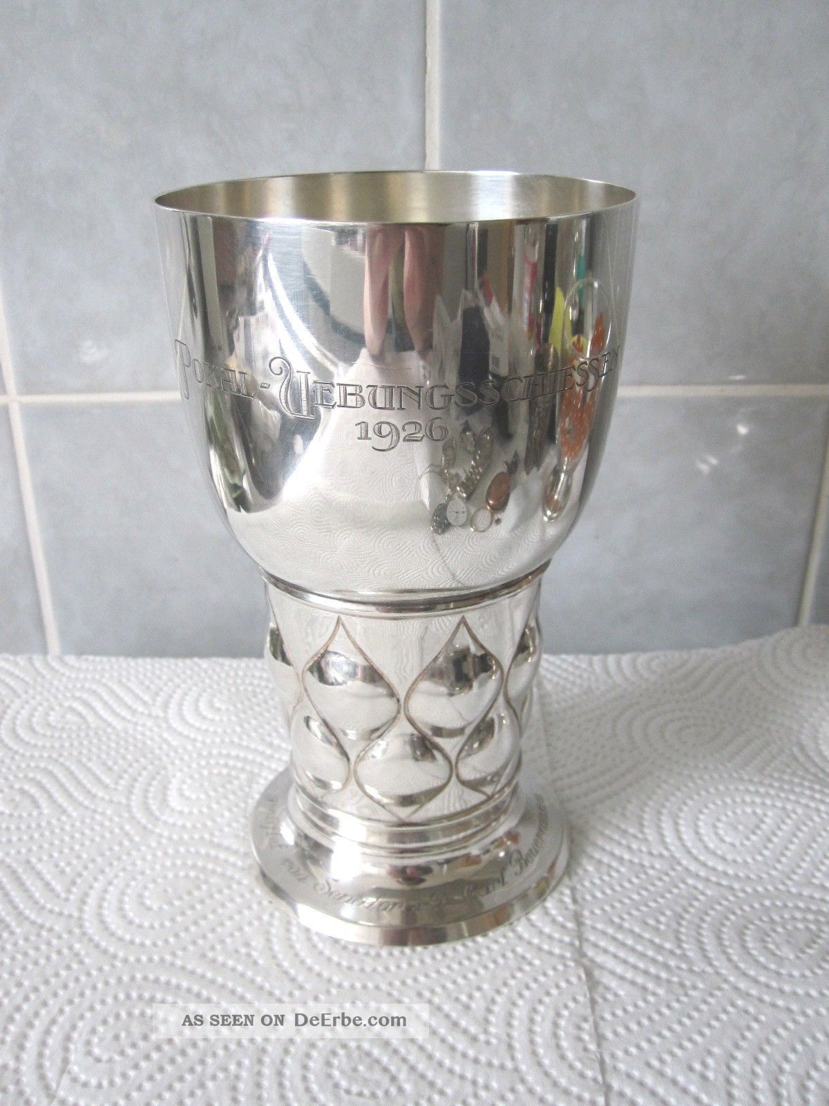 Riesiger Antiker Schützenpokal,  Massiv 925 Er Silber,  Hannover 1926 Objekte vor 1945 Bild