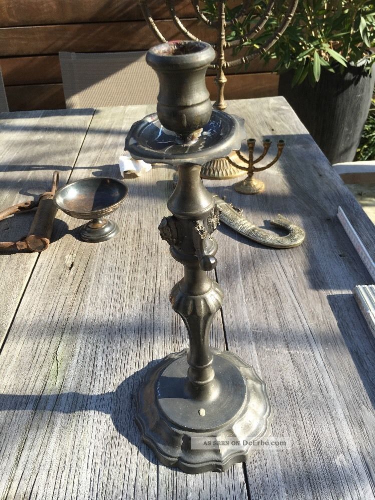 Kerzenhalter Aus Zinn Zinn Bild