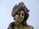 Antike Schwere Große Jugendstil Frauen Bronze Figur.  12 Kg 1900-1949 Bild 1