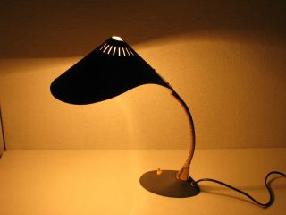 Schreibtischlampe Schwanenhals Schrumpflack Anthrazit Bild
