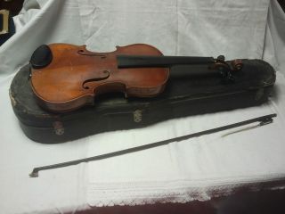 Geige Antik M.  Bogen Und Koffer - Boehmen Bild