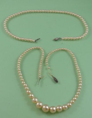 Perlen: 2x Zus.  42g 1x Schließe 800er Silber (k6966) Bild